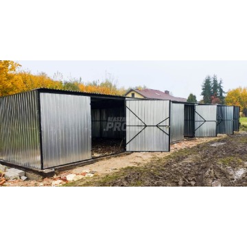Garaż Blaszany RZĄD 17,5m x 5m - spad tył 4x... - Garaże i wiaty - Sanok - zdjęcie 6