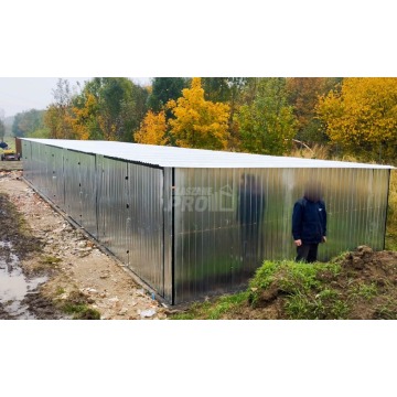 Garaż Blaszany RZĄD 17,5m x 5m - spad tył 4x... - Garaże i wiaty - Sanok - zdjęcie 3
