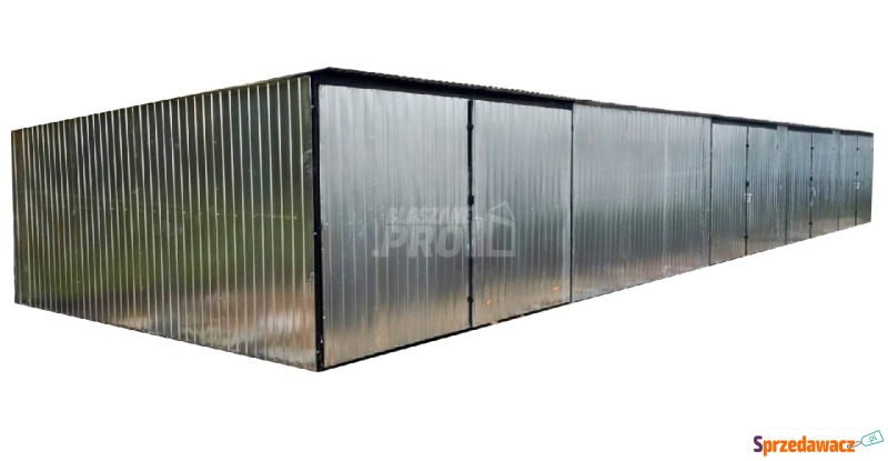 Garaż Blaszany RZĄD 17,5m x 5m - spad tył 4x... - Garaże i wiaty - Sanok
