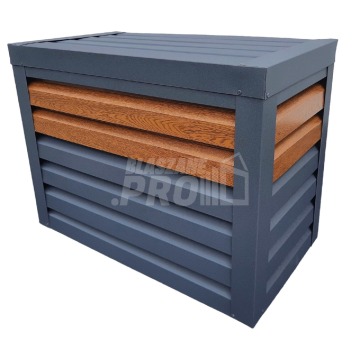 Osłona klimatyzatora - pompy ciepła 70x40x60 cm antracyt + jasny orzech GP314