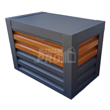 Osłona klimatyzatora - pompy ciepła 70x40x60 cm antracyt + jasny orzech  GP315