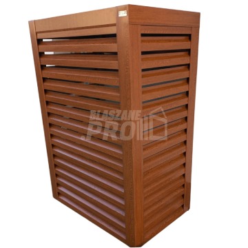 Osłona pompy ciepła 100 x 60 x 190 cm ciemny orzech GP328