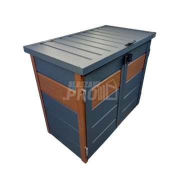 Zabudowa koszy na śmieci wiata śmietnikowa obudowa 120x65x110 cm 2x120L GP339