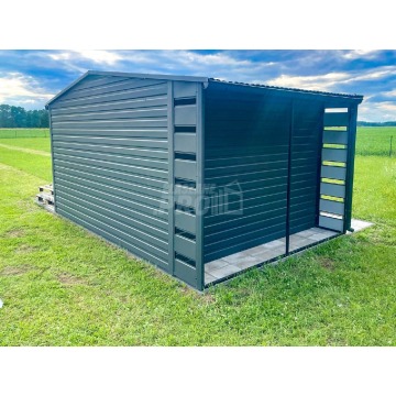 Schowek domek ogrodowy 4x2,5m + Wiata 0,5m Brama... - Altany, domki, namioty - Dobre Miasto - zdjęcie 3