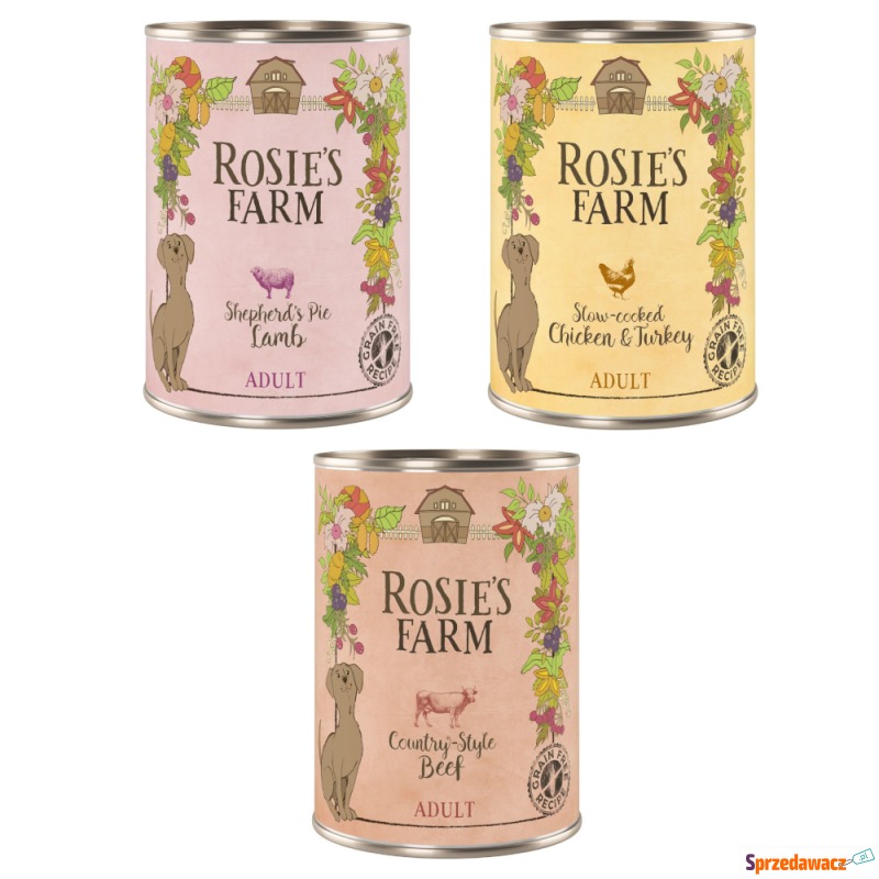 Rosie's Farm Adult, 6 x 400 g  - Pakiet mieszany... - Karmy dla psów - Chełm