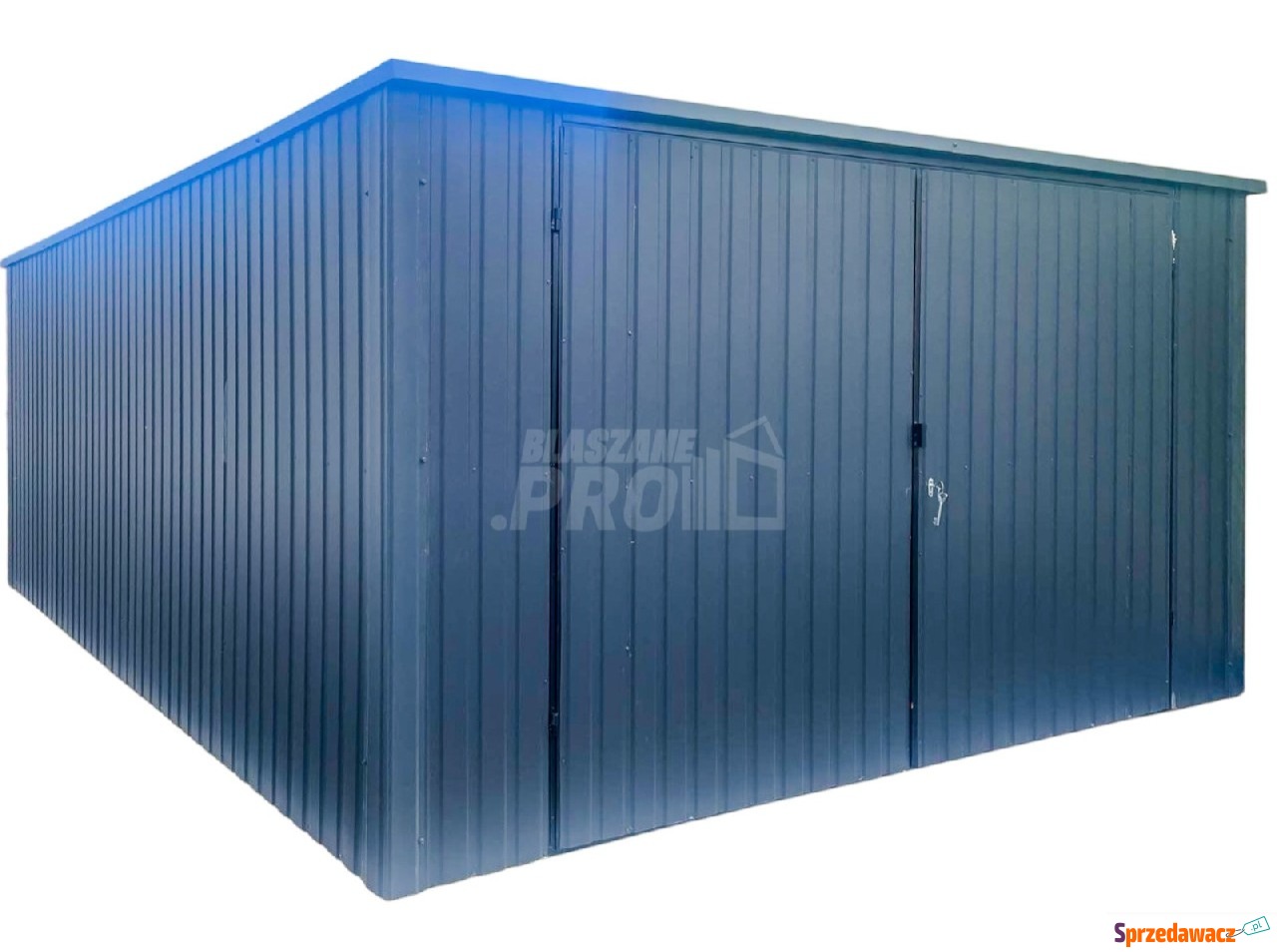 Garaż blaszany 4x5m Brama dwus...