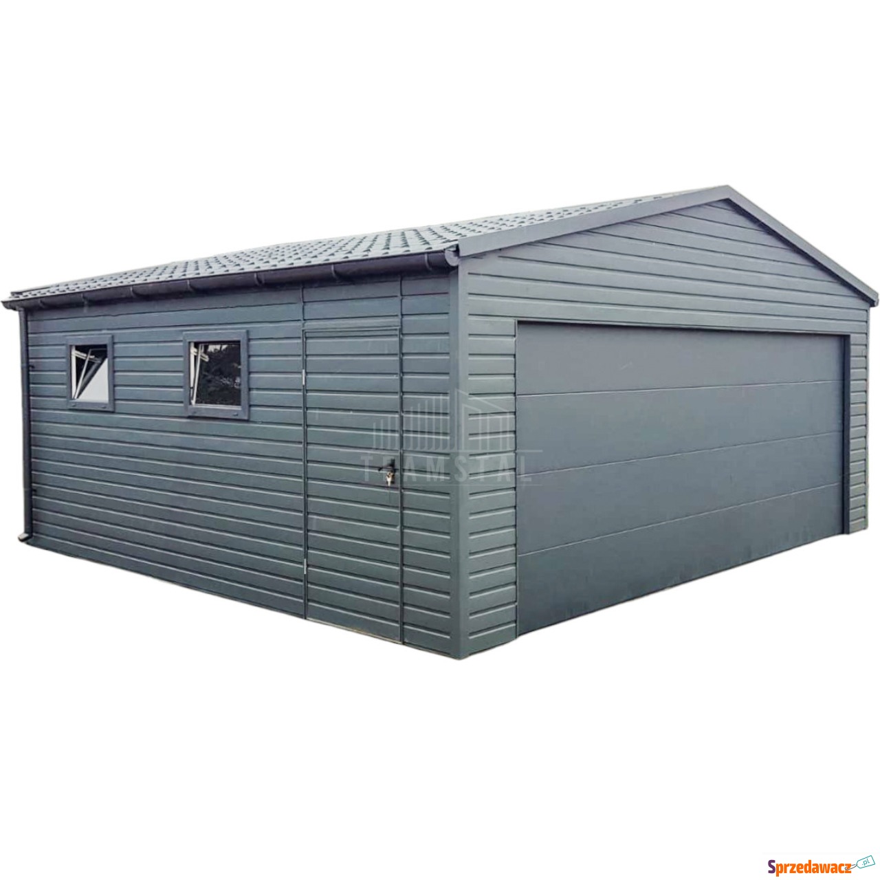 Garaż blaszany 6x6m Brama segm...