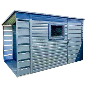 Schowek Domek Ogrodowy 2,5x2,5m + Wiata 0,5 Drzwi Okno Antracyt Dach spad  GP432