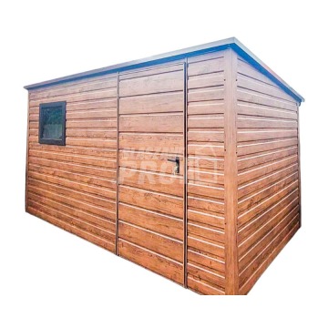 Schowek Domek Ogrodowy 3,5x2m Drzwi Okno Ciemny orzech Drewnopodobny GP433