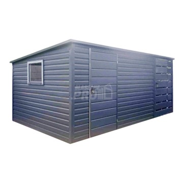 Schowek Domek Ogrodowy 4x2,5 + Wiata 1,5m 2x Drzwi Okno antracyt dach GP435