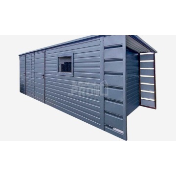 Schowek Domek Ogrodowy 5x2m + Wiata 0,5m 2x Drzwi Okno dach spad w tył GP437