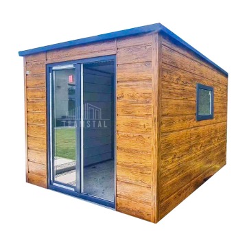 Schowek Domek Ogrodowy 2x2,5m Okno Jasny Orzech Drewnopodobny dach Spad TS743