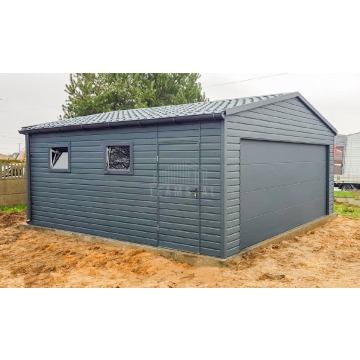 Garaż blaszany 6x6m Brama segmentowa drzwi 2x... - Garaże i wiaty - Legnica - zdjęcie 3