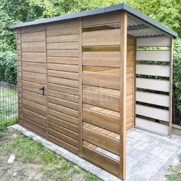 Schowek domek ogrodowy 2x2m + wiata 0,8m drzwi... - Altany, domki, namioty - Lubin - zdjęcie 4