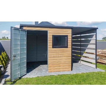 Schowek domek ogrodowy 2x2 m + wiata - drzwi okno... - Altany, domki, namioty - Kłodzko - zdjęcie 5