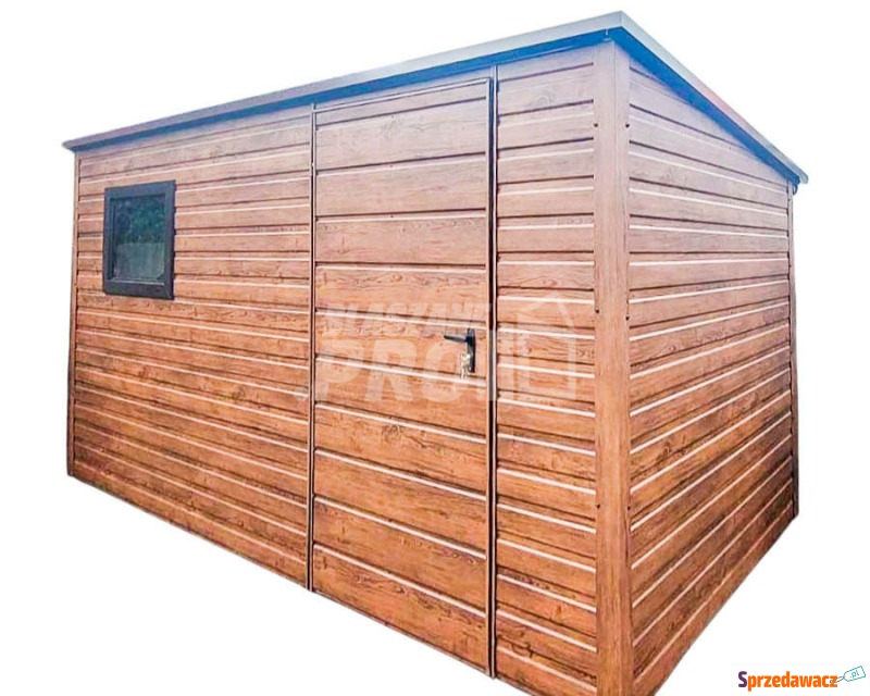 Schowek Domek Ogrodowy 3,5x2m Drzwi Okno Ciemny... - Altany, domki, namioty - Mysłowice