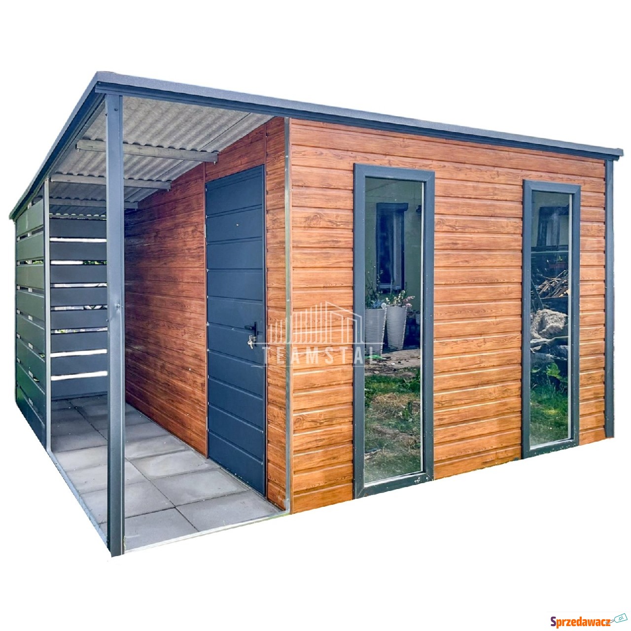 Schowek Domek ogrodowy 3x3m + wiata...