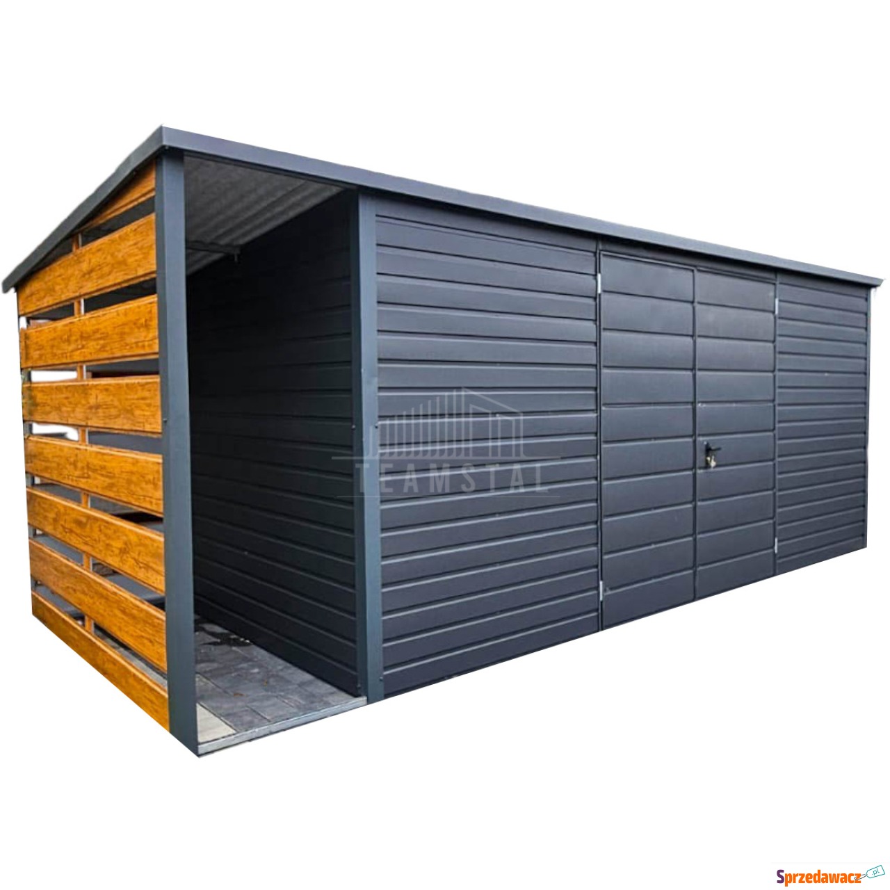 Schowek Domek Ogrodowy 5x2m + wiata...