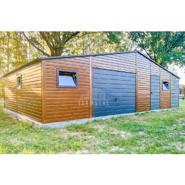 Garaż Blaszany 8,5x6m + Wiata 1,5x6m Brama Uc... - Garaże i wiaty - Ciechanów - zdjęcie 4
