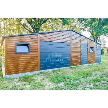 Garaż Blaszany 8,5x6m + Wiata 1,5x6m Brama Uc... - Garaże i wiaty - Ciechanów - zdjęcie 2