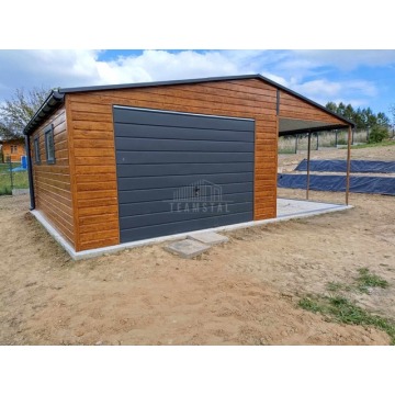 Garaż blaszany 5x6m + wiata 4m Brama uchylna... - Garaże i wiaty - Tarnów - zdjęcie 4