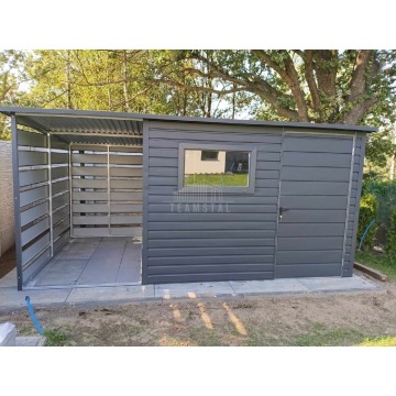 Schowek domek ogrodowy 3x2,5m + wiata 1,5m drzwi... - Altany, domki, namioty - Katowice - zdjęcie 7