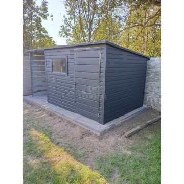 Schowek domek ogrodowy 3x2,5m + wiata 1,5m drzwi... - Altany, domki, namioty - Katowice - zdjęcie 8