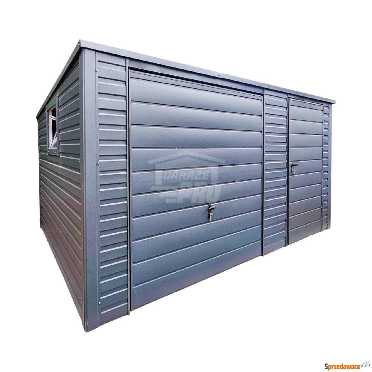 Garaż blaszany 4,5x4m Brama uc...