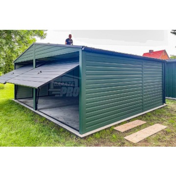 Garaż Blaszany 6x6m 2x Bramy uchylne Zielony... - Garaże i wiaty - Opole - zdjęcie 7