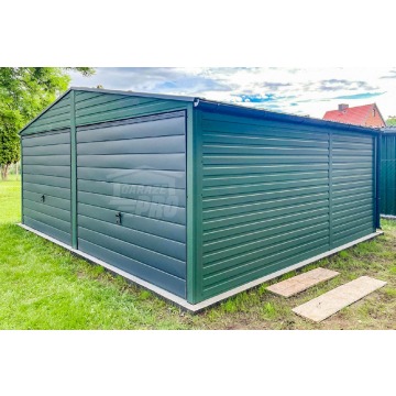 Garaż Blaszany 6x6m 2x Bramy uchylne Zielony... - Garaże i wiaty - Opole - zdjęcie 6