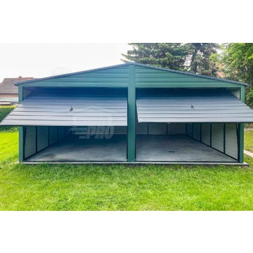 Garaż Blaszany 6x6m 2x Bramy uchylne Zielony... - Garaże i wiaty - Opole - zdjęcie 3