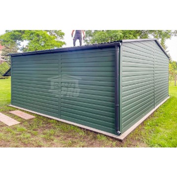 Garaż Blaszany 6x6m 2x Bramy uchylne Zielony... - Garaże i wiaty - Opole - zdjęcie 8