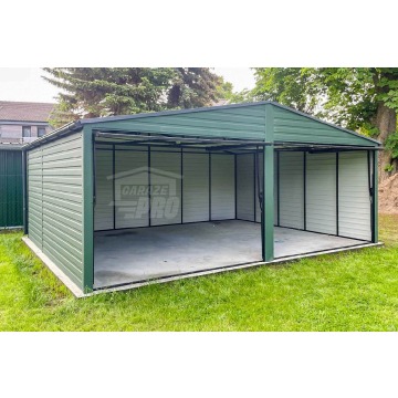 Garaż Blaszany 6x6m 2x Bramy uchylne Zielony... - Garaże i wiaty - Opole - zdjęcie 4