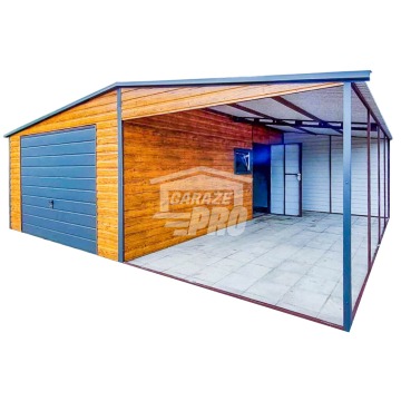 Garaż Blaszany 4x6m + Wiata 4x6m Brama Uchylna... - Garaże i wiaty - Malbork - zdjęcie 1