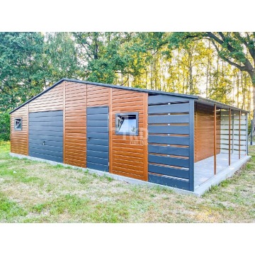 Garaż Blaszany 8,5x6m + Wiata 1,5x6m Brama Uc... - Garaże i wiaty - Gryfice - zdjęcie 3