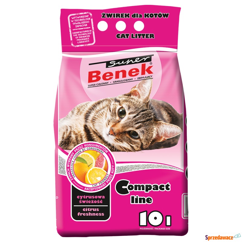 Benek Super Compact Cytrusowa świeżość żwirek... - Żwirki do kuwety - Poznań