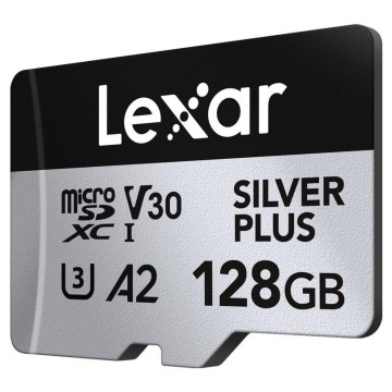 Lexar 128GB microSDXC Professional SILVER Plus UHS-I A2 V30 U3 4K
