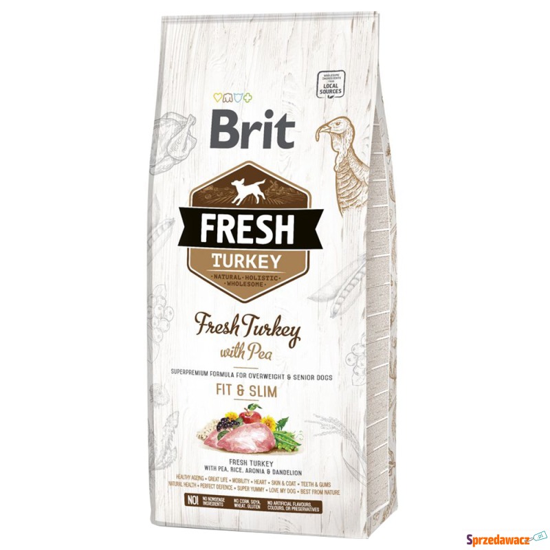Dwupak Brit Fresh - Light Fit & Slim, indyk z... - Karmy dla psów - Otwock
