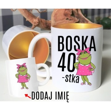 kubek NA 40 DLA KOBIETY Z IMIENIEM