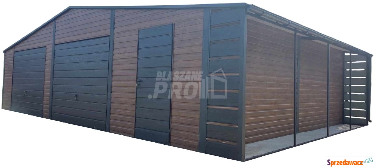 Garaż blaszany 10x6m + wiata 1m...
