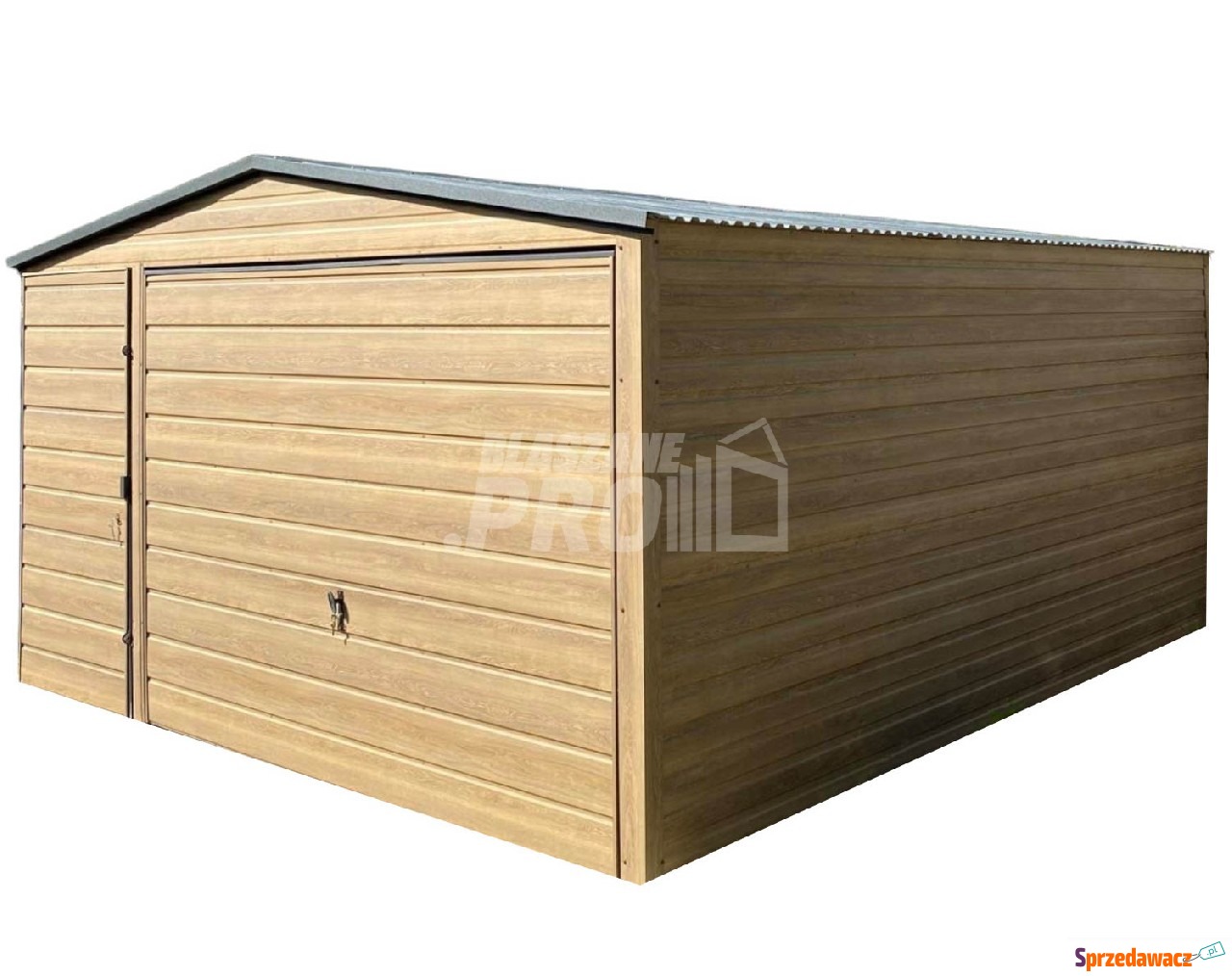 Garaż Blaszany 4x5m - Brama uc...