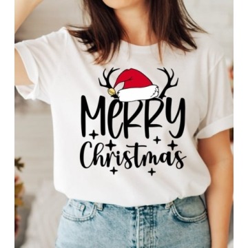 DAMSKA KOSZULKA merry christmas na święta