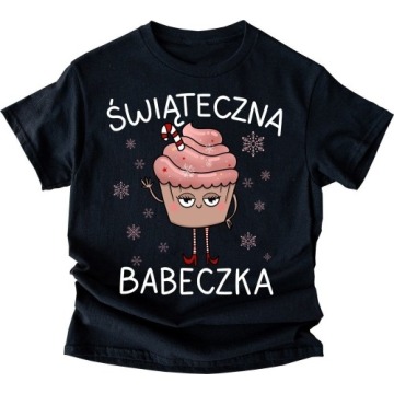 damska koszulka świąteczna - świąteczna babeczka