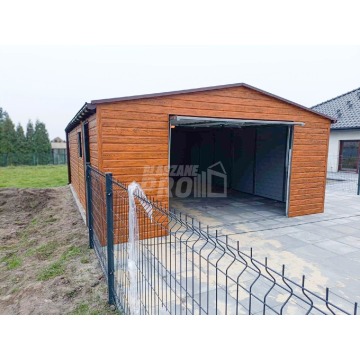 Garaż blaszany 6x6m - Brama uchylna drewnopodobny... - Altany, domki, namioty - Opole - zdjęcie 4