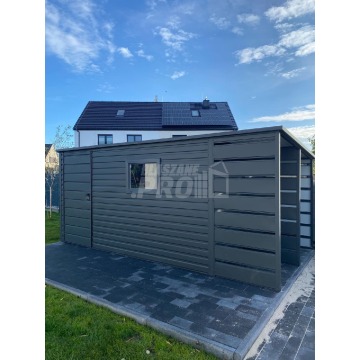 Schowek - Domek ogrodowy 3,8x2,5m + wiata 1,2m... - Altany, domki, namioty - Malbork - zdjęcie 2