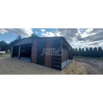 Garaż blaszany 10x6m + wiata 1m  2x Brama uchylna... - Altany, domki, namioty - Czersk - zdjęcie 4