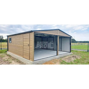 Garaż blaszany 6x5,8m - 2x brama uchylna Drew... - Altany, domki, namioty - Słupsk - zdjęcie 2