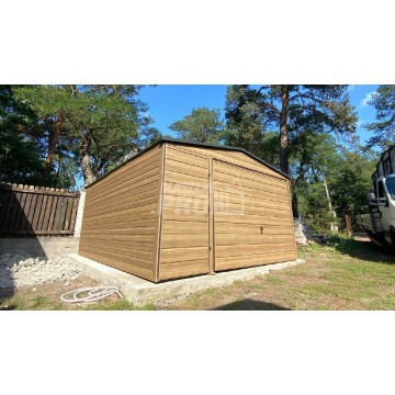 Garaż Blaszany 4x5m - Brama uchylna Drewnopodobny... - Altany, domki, namioty - Rybnik - zdjęcie 3