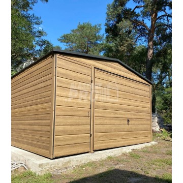 Garaż Blaszany 4x5m - Brama uchylna Drewnopodobny... - Altany, domki, namioty - Rybnik - zdjęcie 4