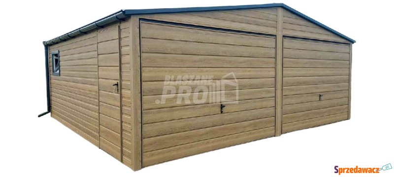 Garaż blaszany 6x5,8m - 2x brama uchylna Drew... - Altany, domki, namioty - Słupsk